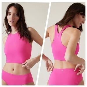 NWT athelta conscious crop hot pink size small